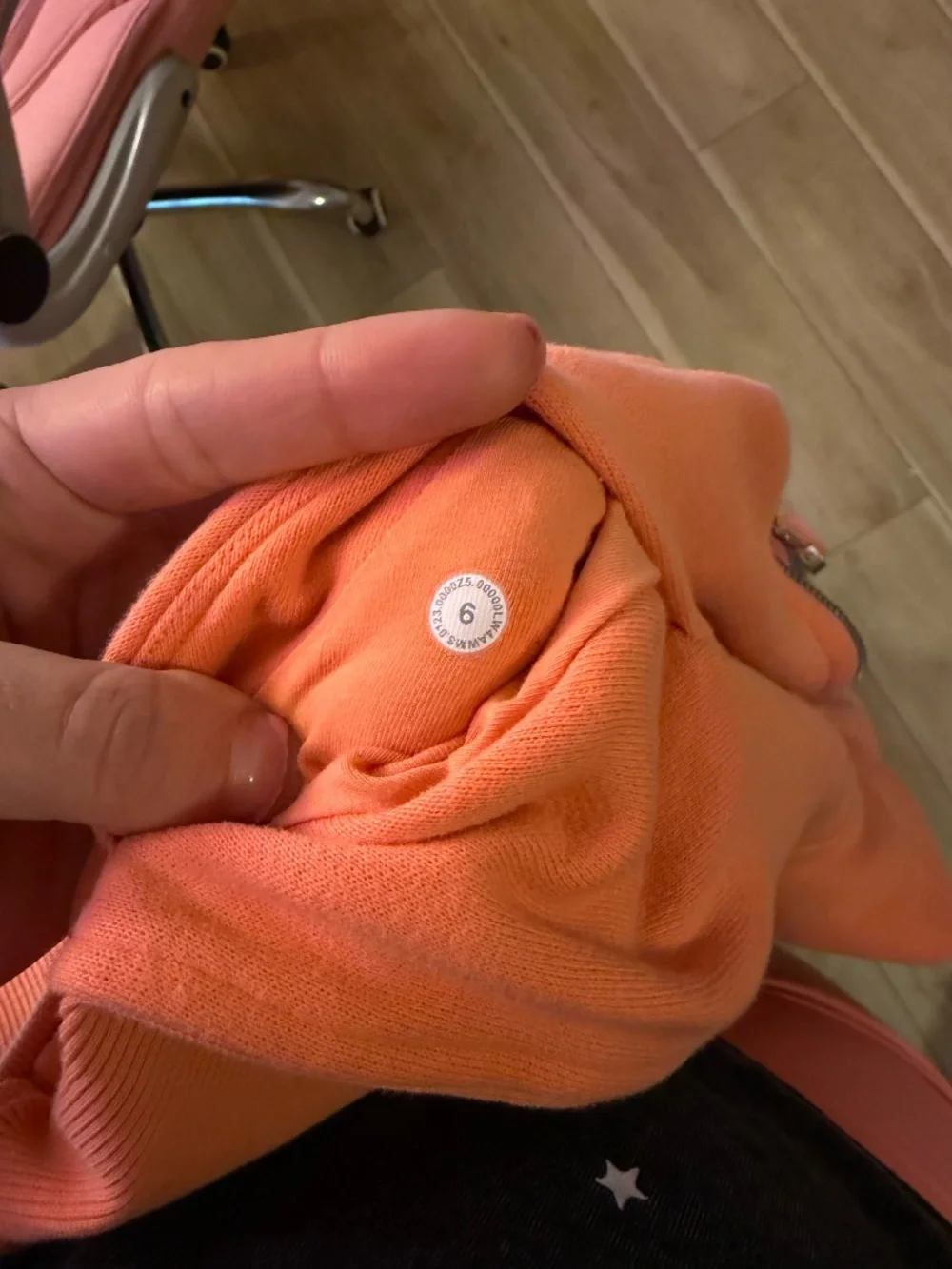 Lululemon Scuba Hoodie Full Zip Sweatshirt Peach Orange Size 6
